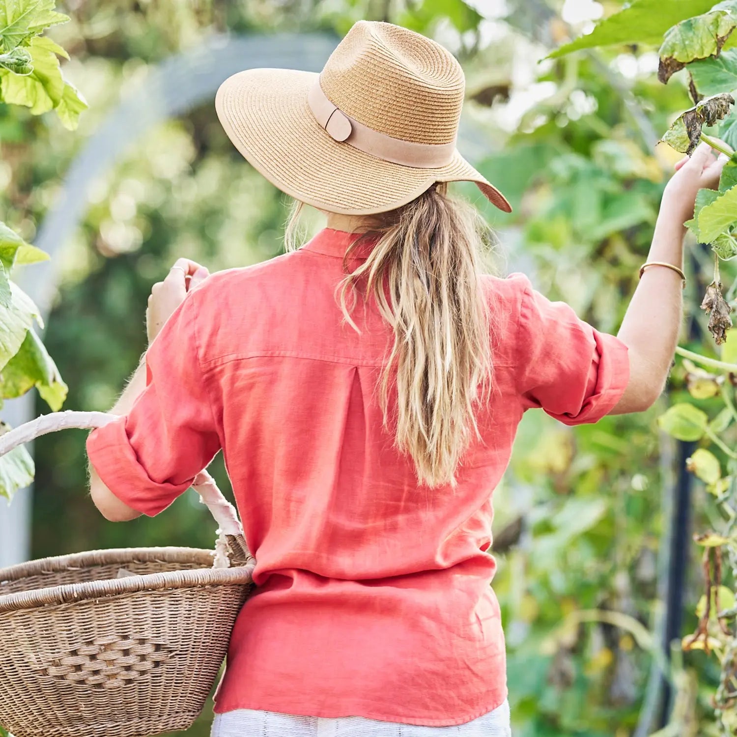 360FIVE Chapeau de tous les jours – Queue de cheval papillon Fedora Jardinage Chapeau de soleil à large bord pour femme