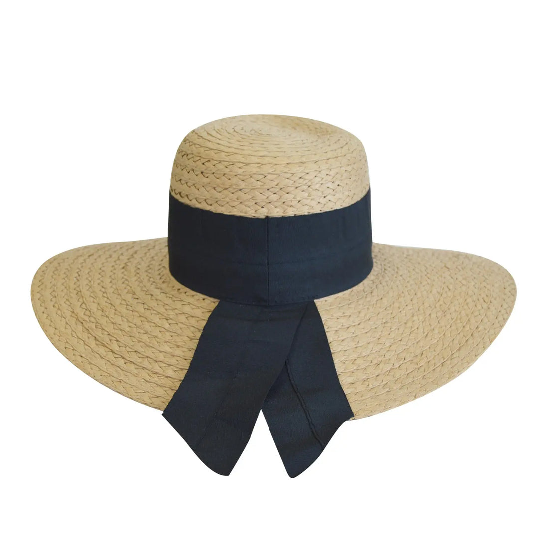 360FIVE Everyday Hat - Dahlia Gardening Chapeau de soleil en paille à large bord pour femme