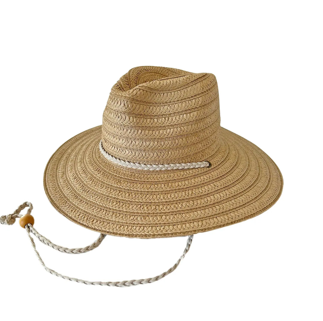 360FIVE Chapeau de tous les jours – Chapeau de soleil à large bord en paille de jardinage Aloe Fedora