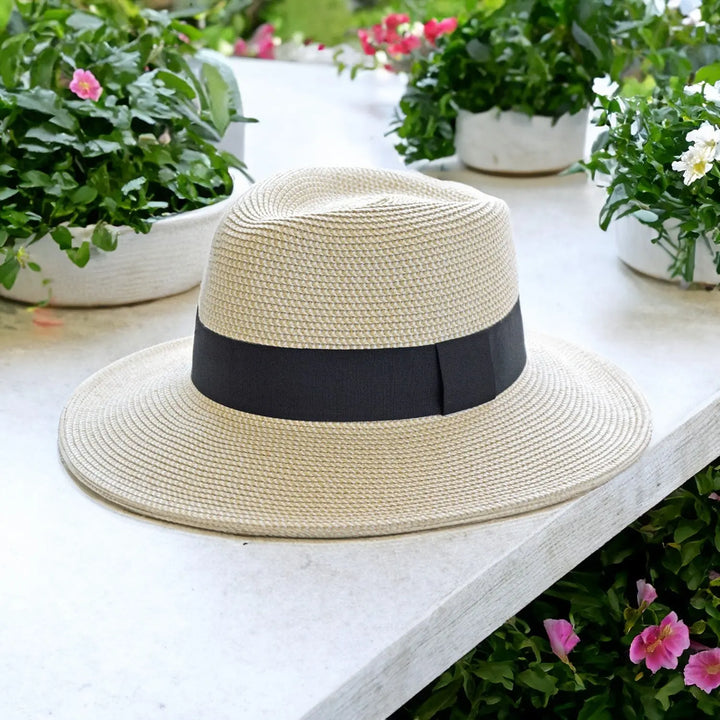 360FIVE Everyday Hat - Chapeau de soleil Yucca Fedora ivoire pour le jardinage