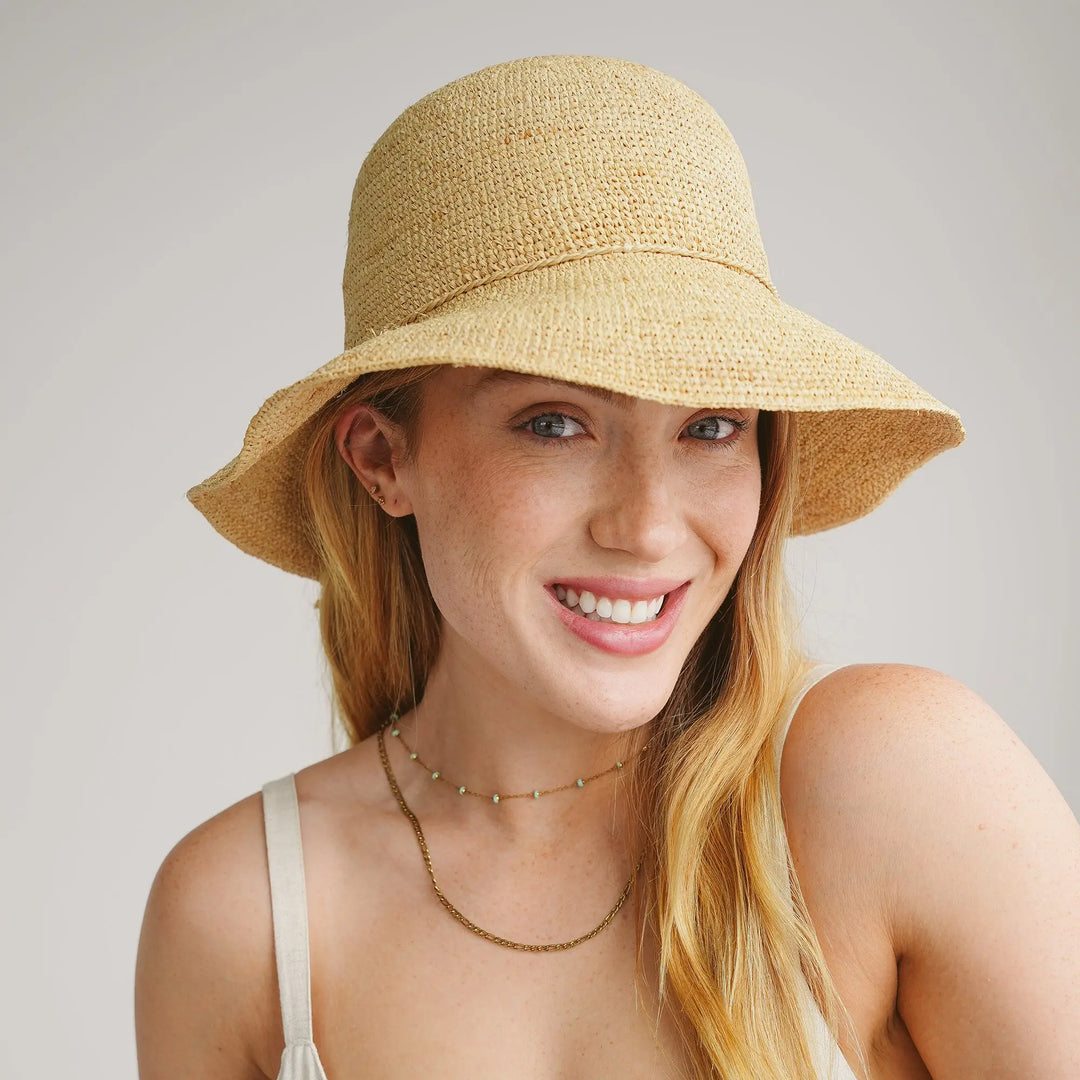 Anti Raffia Raffia Cloche | Chapeau de soleil anti-UV Pour Femme | SUNHATS ...