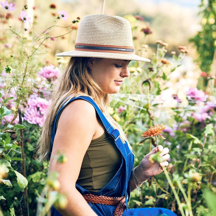 Chapeau de tous les jours 360FIVE - Chapeau de soleil de jardinage Hardy Fedora Camel