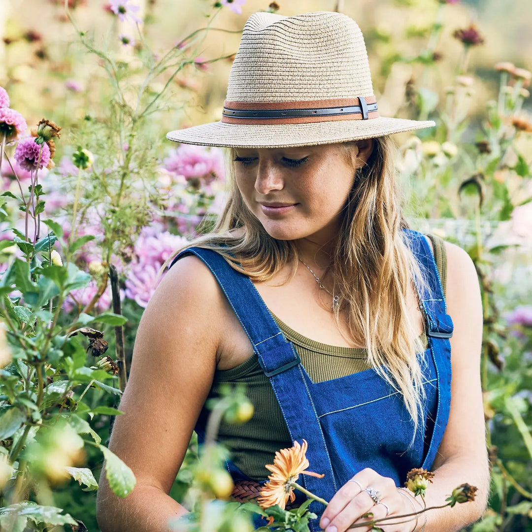 Chapeau de tous les jours 360FIVE - Chapeau de soleil de jardinage Hardy Fedora Camel