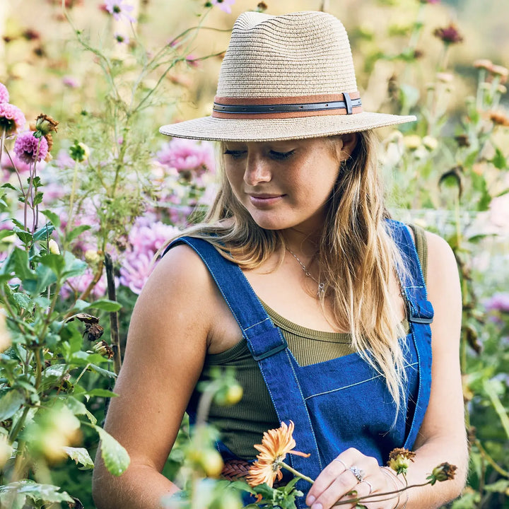 Chapeau de tous les jours 360FIVE - Chapeau de soleil de jardinage Hardy Fedora Camel