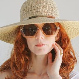 Chapeau de soleil Capeline en raphia Mia