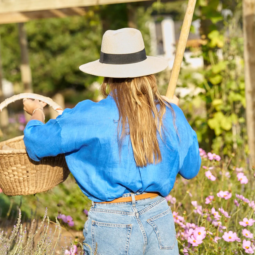 360FIVE Everyday Hat - Chapeau de soleil Yucca Fedora ivoire pour le jardinage