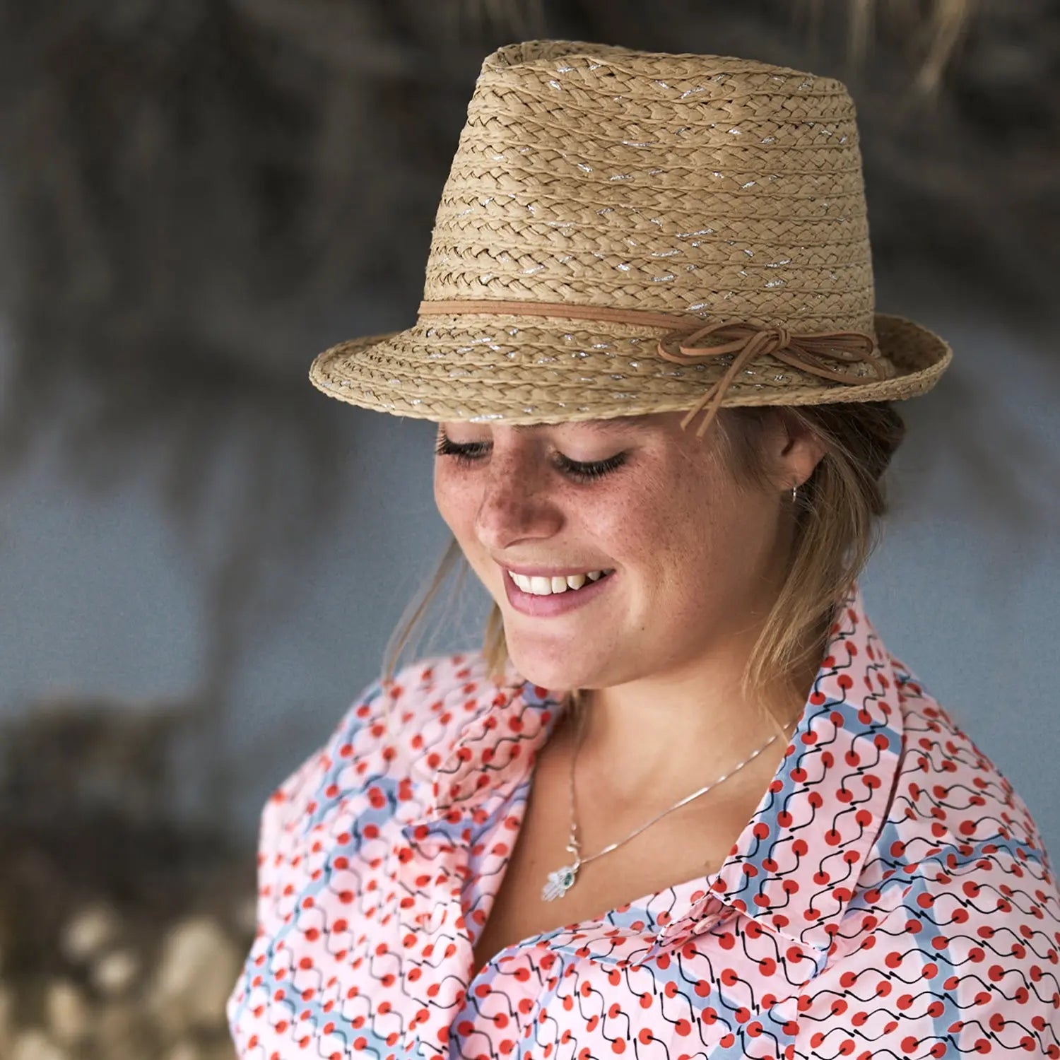 Chapeau de tous les jours 360FIVE - Chapeau de soleil Trilby en paille de jardinage Zinnia pour femmes