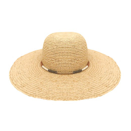 Chapeau de soleil Capeline en raphia Mia Naturel